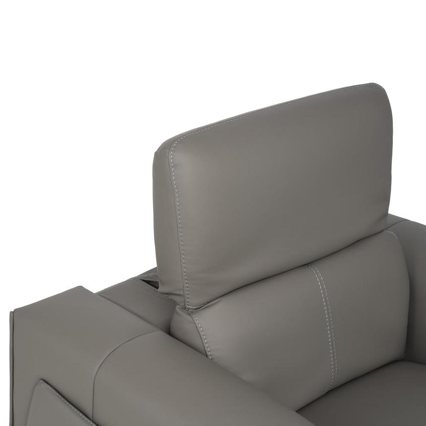 Luke 2.0 Dark Gray Leather Power Recliner alternate image, 10 of 19 images.