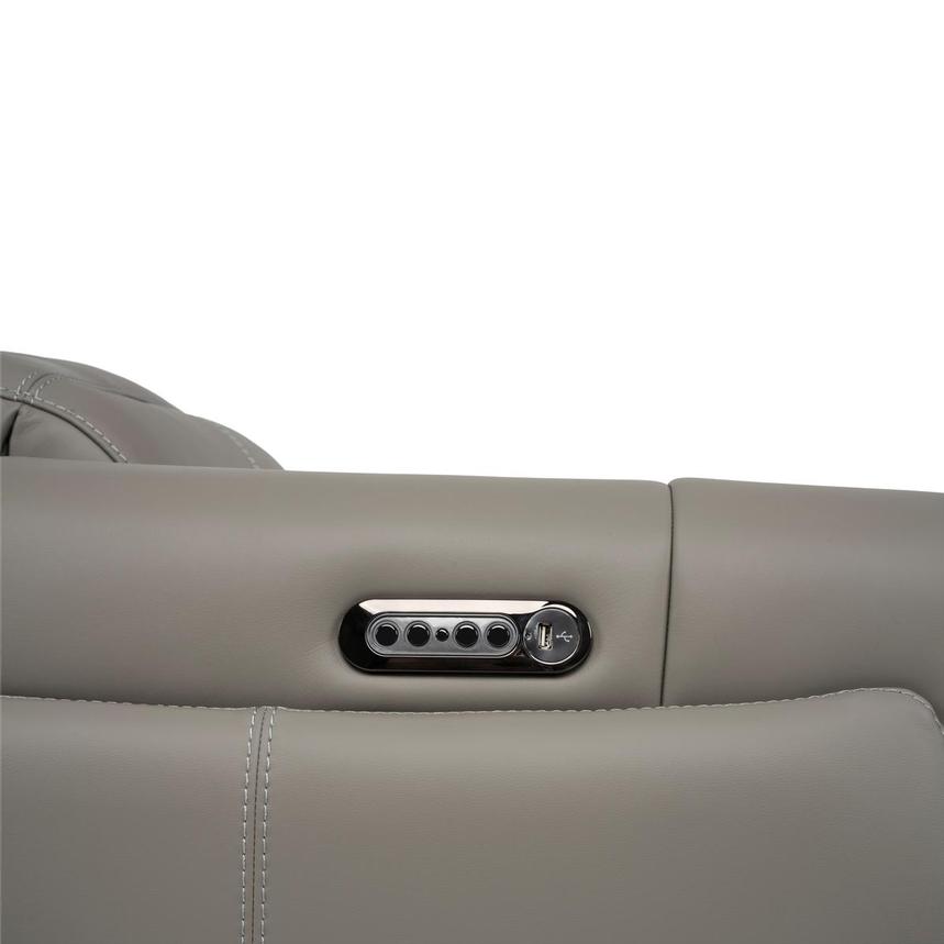 Luke 2.0 Dark Gray Leather Power Recliner  alternate image, 19 of 19 images.
