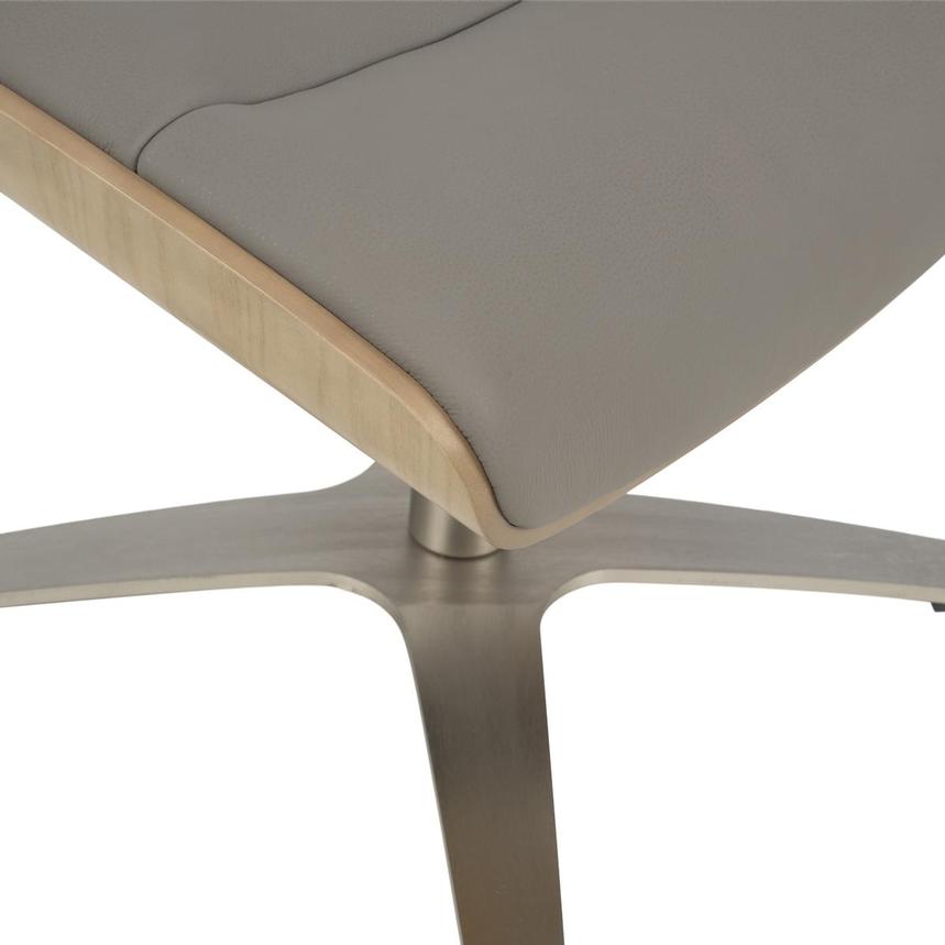 Fabrizio Taupe Leather Ottoman  alternate image, 6 of 7 images.