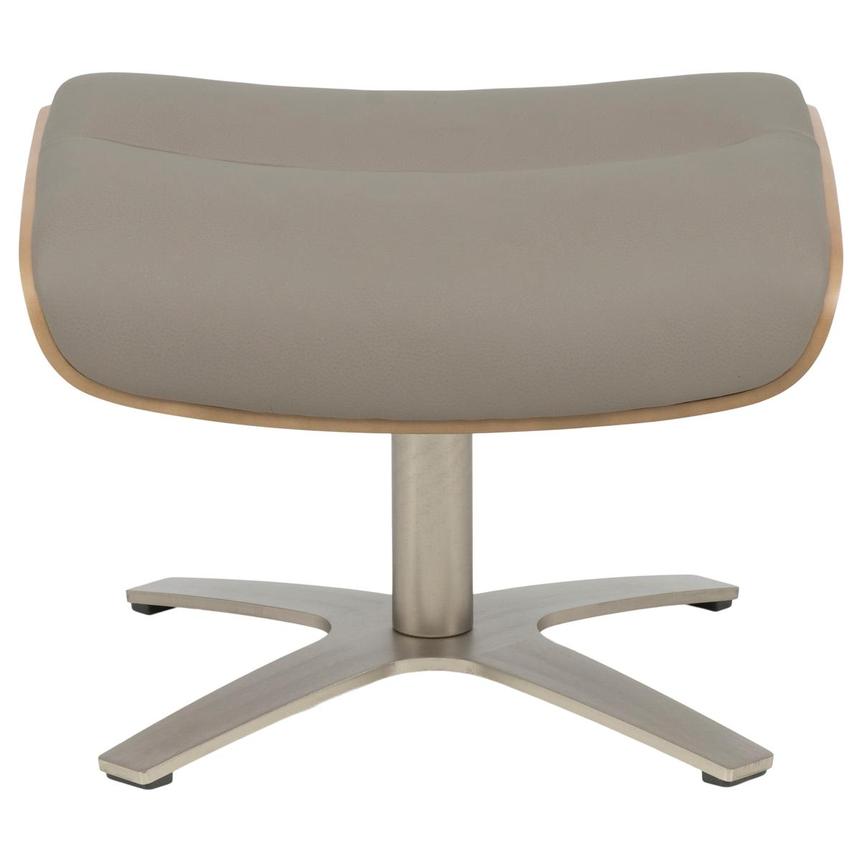 Fabrizio Taupe Leather Ottoman alternate image, 2 of 7 images.