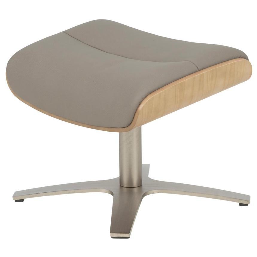 Fabrizio Taupe Leather Ottoman  main image, 1 of 7 images.