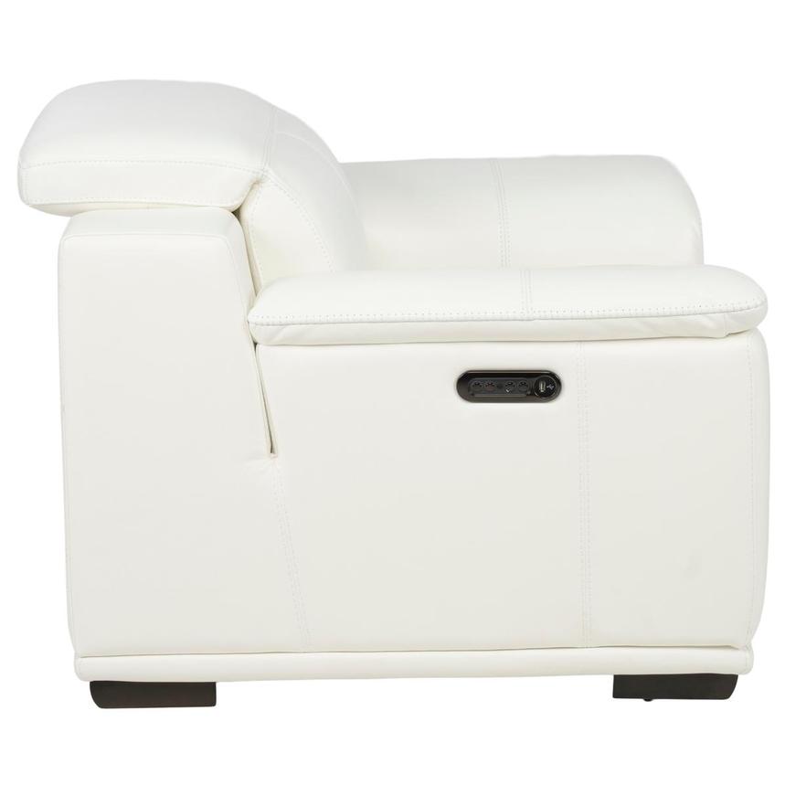 Davis 2.0 White Leather Power Recliner  alternate image, 4 of 11 images.