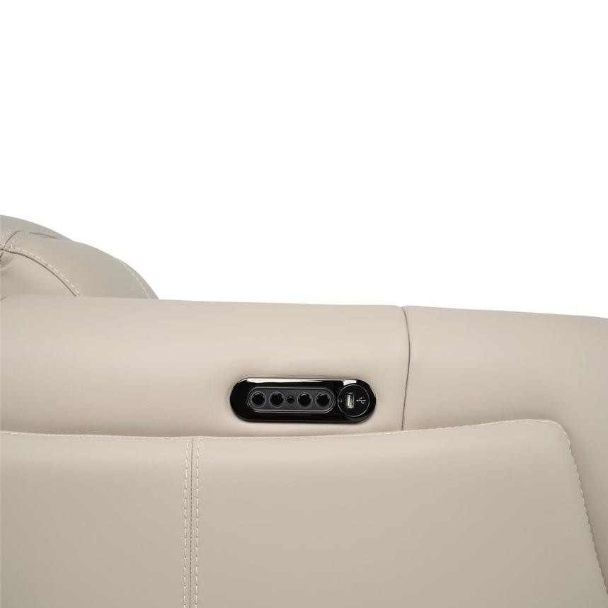Luke 2.0 Taupe Leather Power Recliner  alternate image, 9 of 10 images.