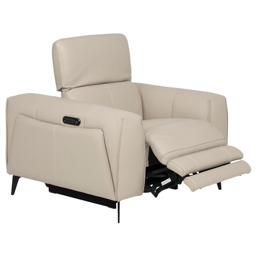 Luke 2.0 Taupe Leather Power Recliner  alternate image, 4 of 10 images.