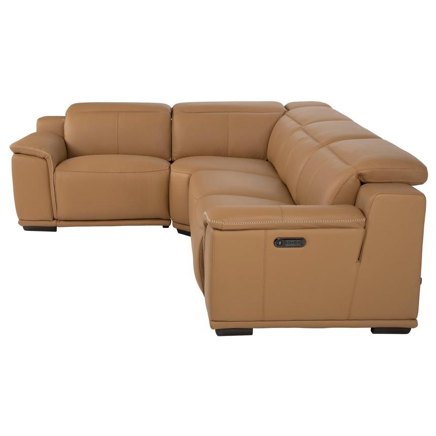 Davis 2.0 Tan Leather Power Reclining Sectional with 4PCS/2PWR  alternate image, 4 of 11 images.
