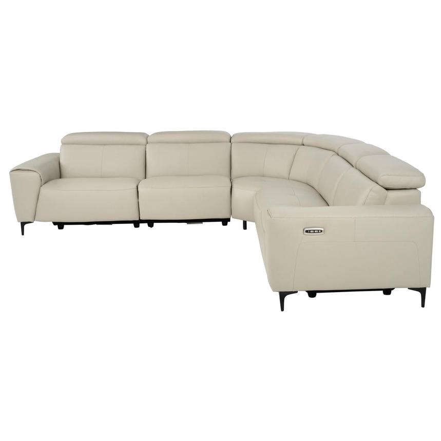 Altamura Leather Power Reclining Sectional with 5PCS/2PWR alternate image, 4 of 10 images.