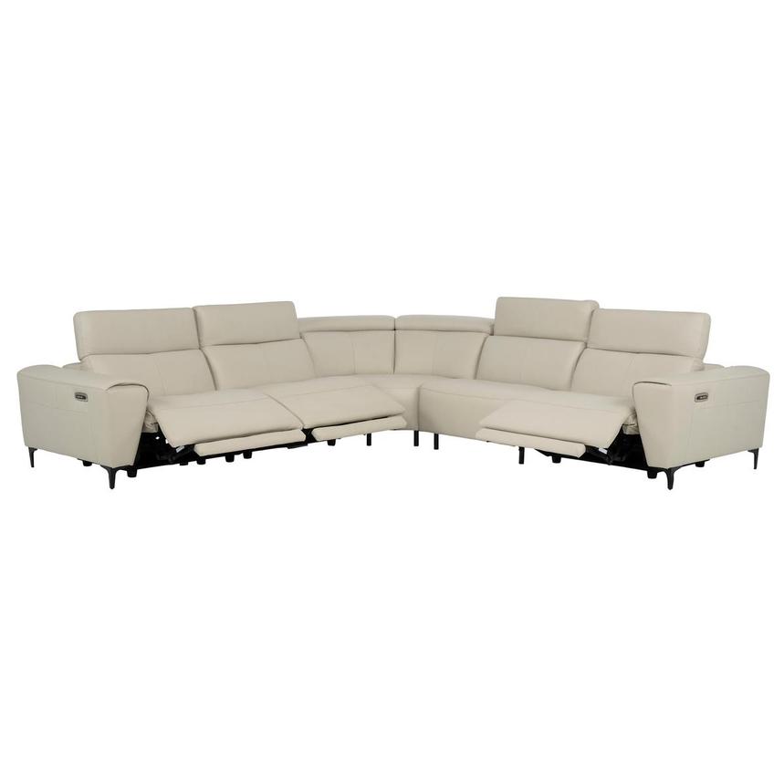 Altamura Leather Power Reclining Sectional with 5PCS/3PWR alternate image, 4 of 12 images.