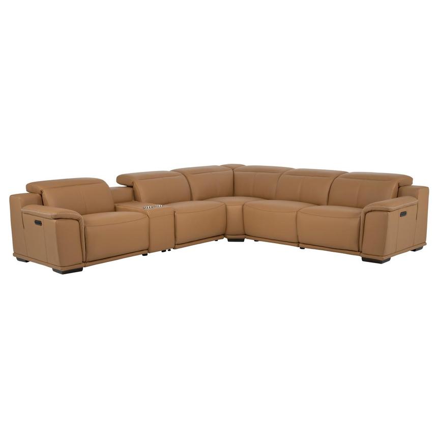 Davis 2.0 Tan Leather Power Reclining Sectional with 6PCS/3PWR