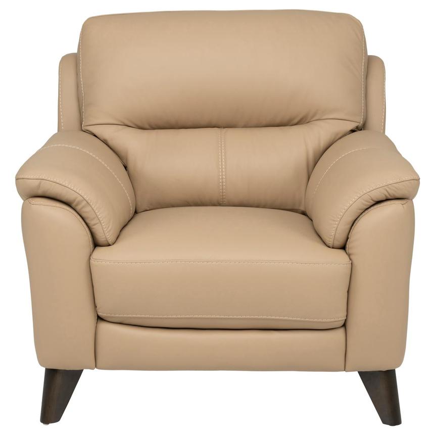 Bali Dark Cream Leather Arm Chair  alternate image, 4 of 9 images.