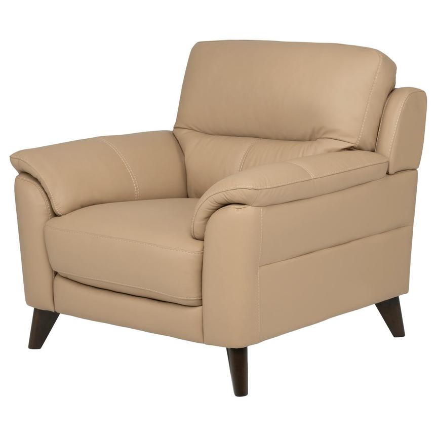 Bali Dark Cream Leather Arm Chair