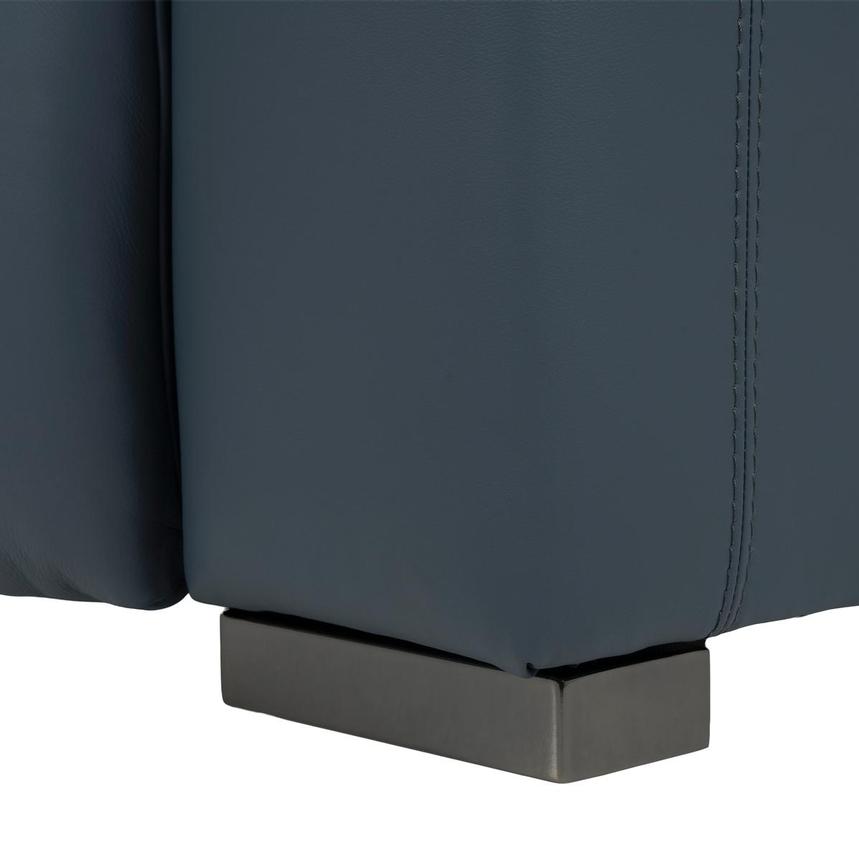 Cordova Blue Leather Power Reclining Sectional with 5PCS/2PWR  alternate image, 9 of 10 images.