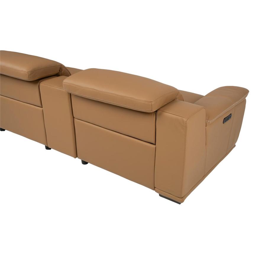 Davis 2.0 Tan Home Theater Leather Seating with 5PCS/2PWR alternate image, 5 of 13 images.