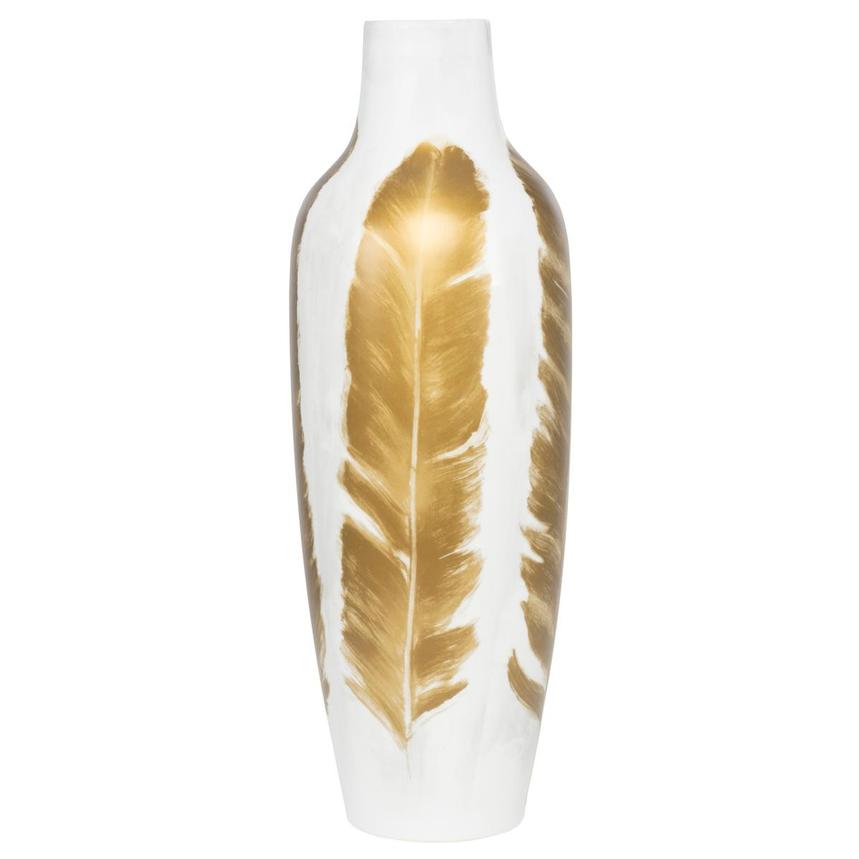 Gold Feather Vase