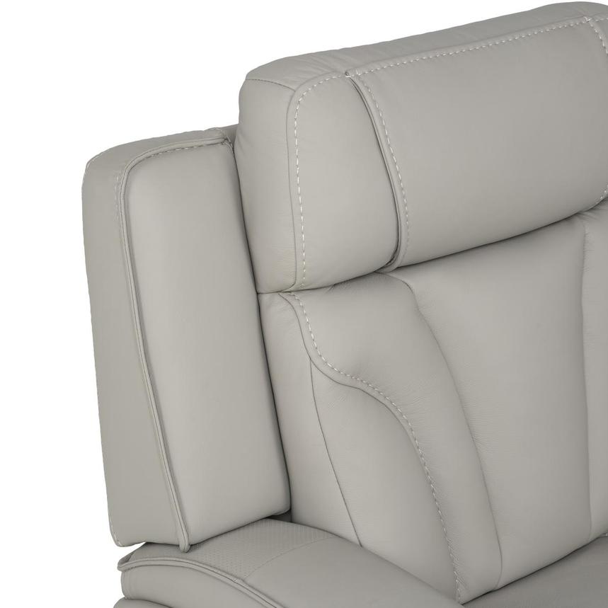 Kylo Light Gray Power Motion Leather Sofa w/Console  alternate image, 11 of 19 images.