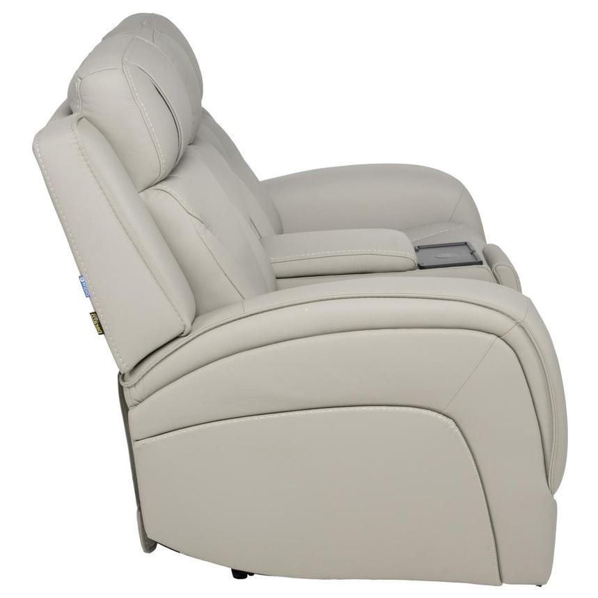 Kylo Light Gray Power Motion Leather Sofa w/Console  alternate image, 6 of 19 images.