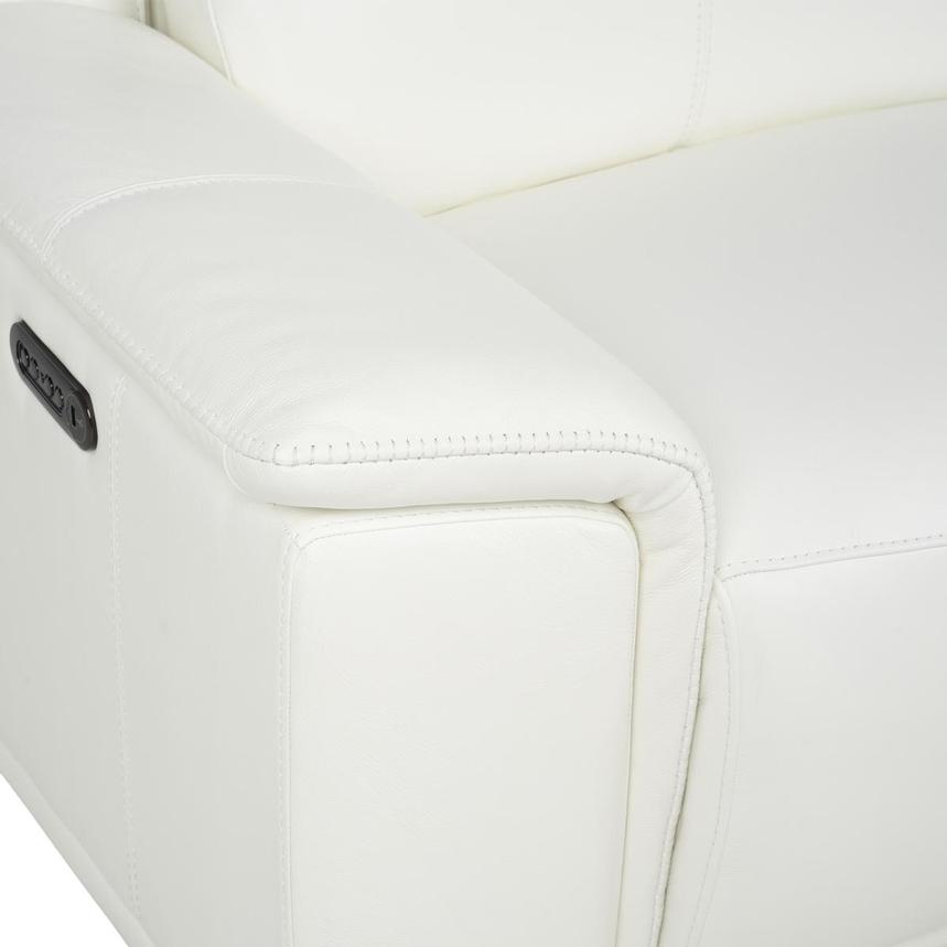 Davis 2.0 White Leather Power Reclining Sofa  alternate image, 9 of 11 images.