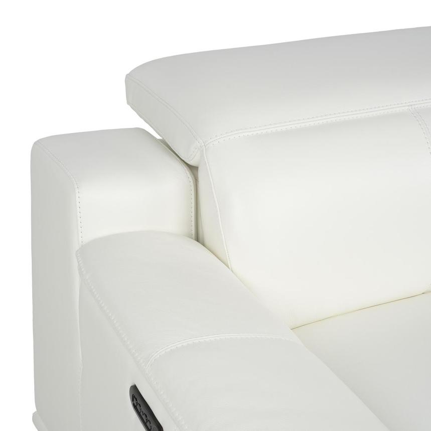 Davis 2.0 White Leather Power Reclining Sofa  alternate image, 9 of 12 images.