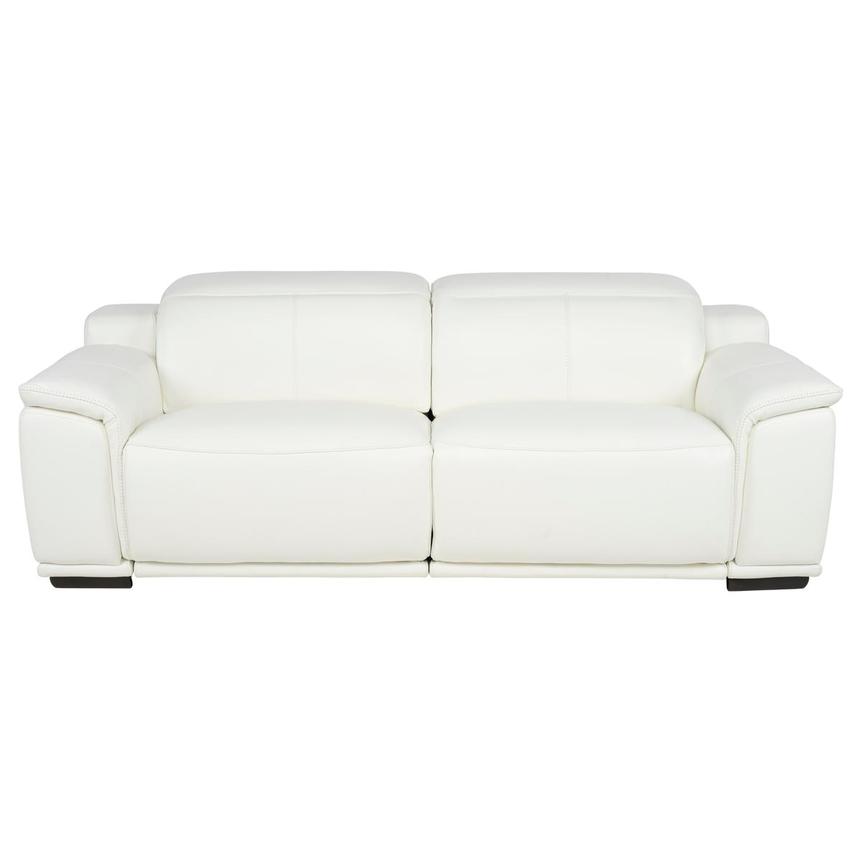 Davis 2.0 White Leather Power Reclining Sofa  main image, 1 of 11 images.