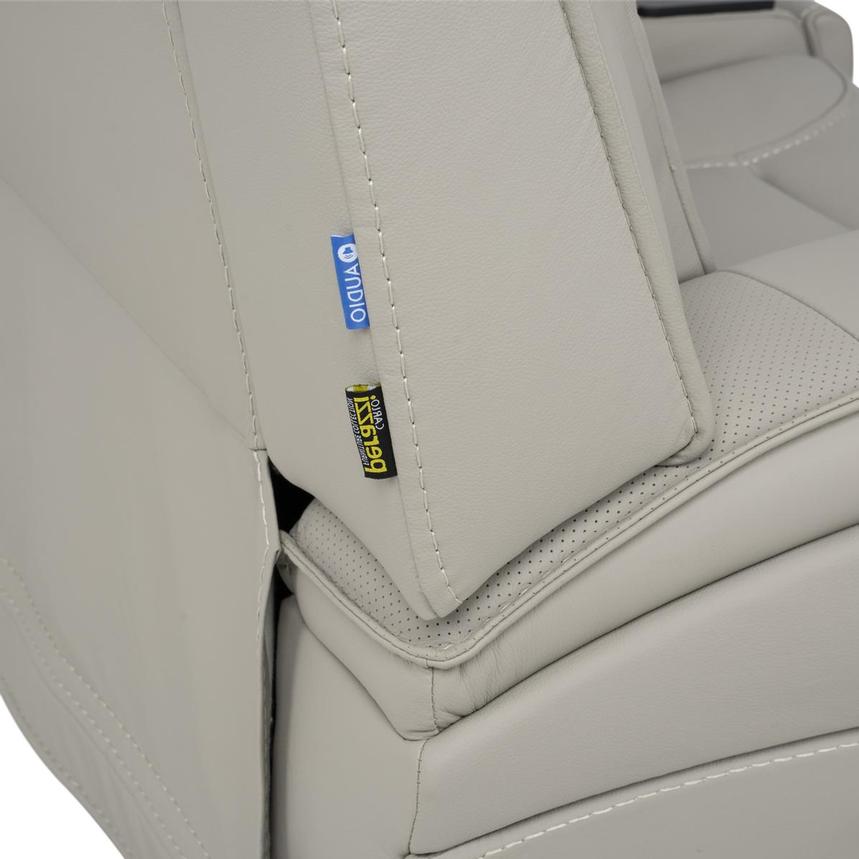Kylo Light Gray Power Motion Leather Sofa w/Console alternate image, 14 of 19 images.