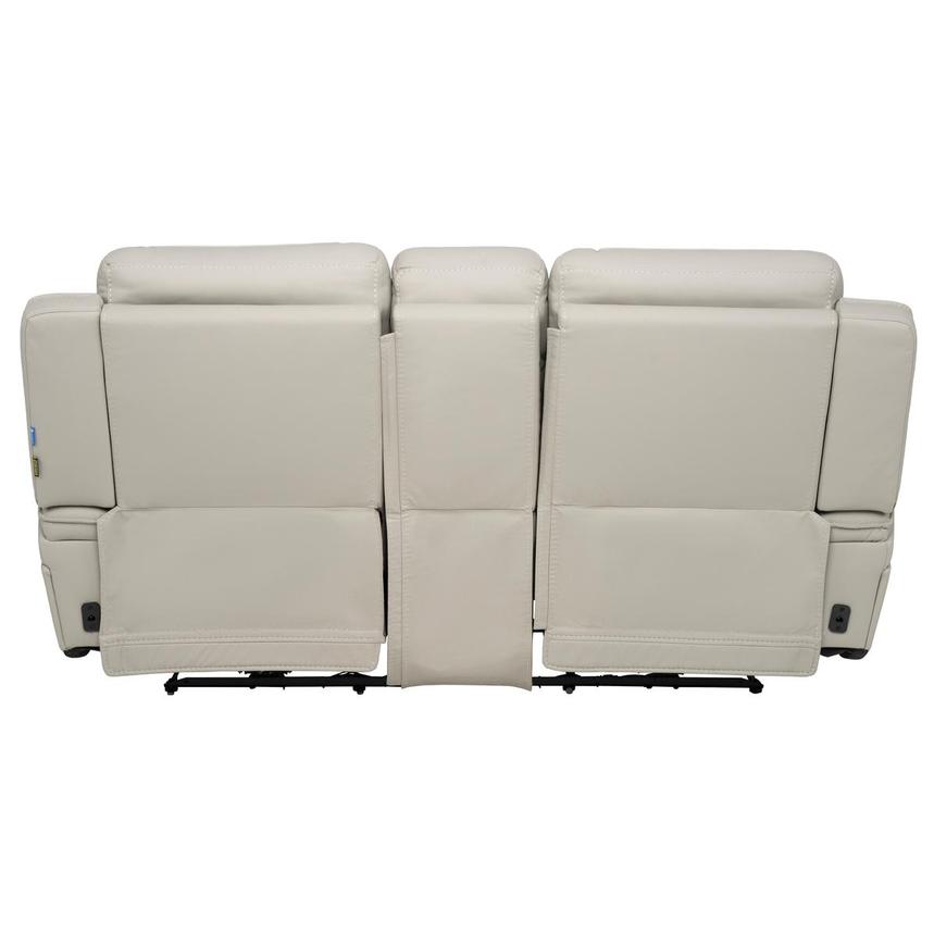 Kylo Light Gray Power Motion Leather Sofa w/Console alternate image, 7 of 19 images.