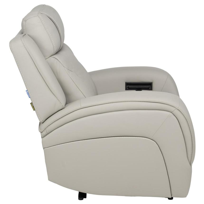 Kylo Light Gray Power Motion Leather Recliner alternate image, 7 of 16 images.