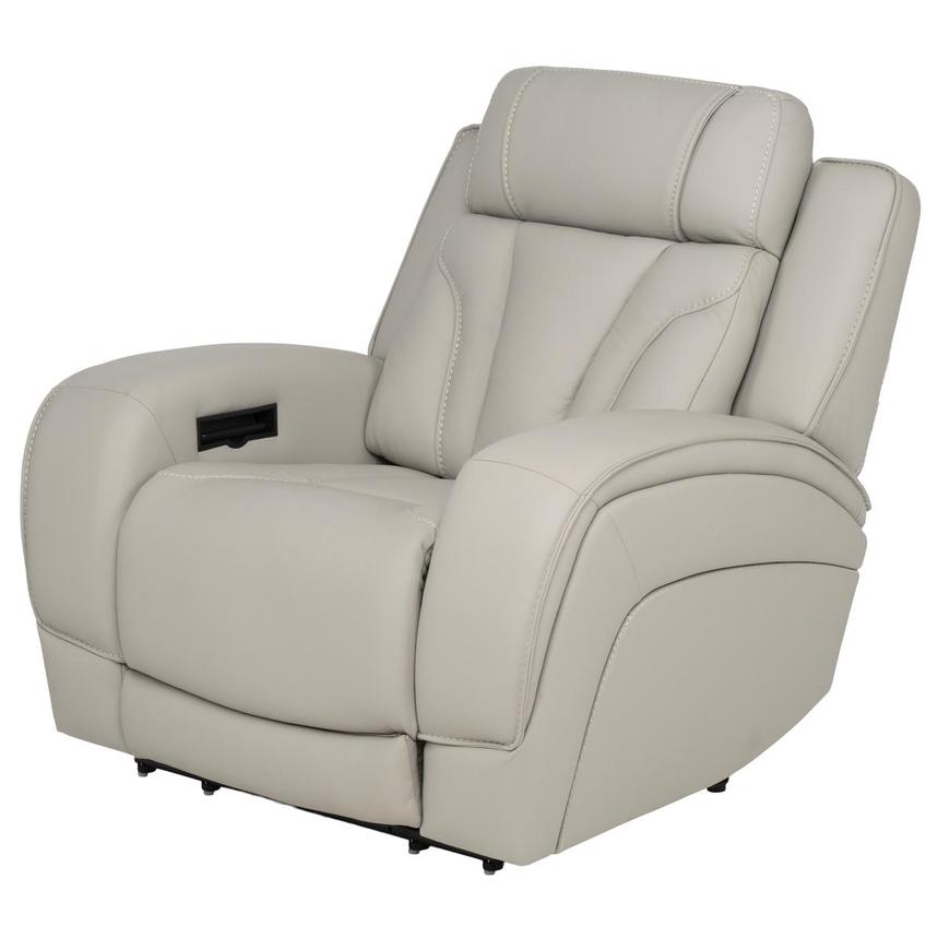 Kylo Light Gray Power Motion Leather Recliner  main image, 1 of 16 images.