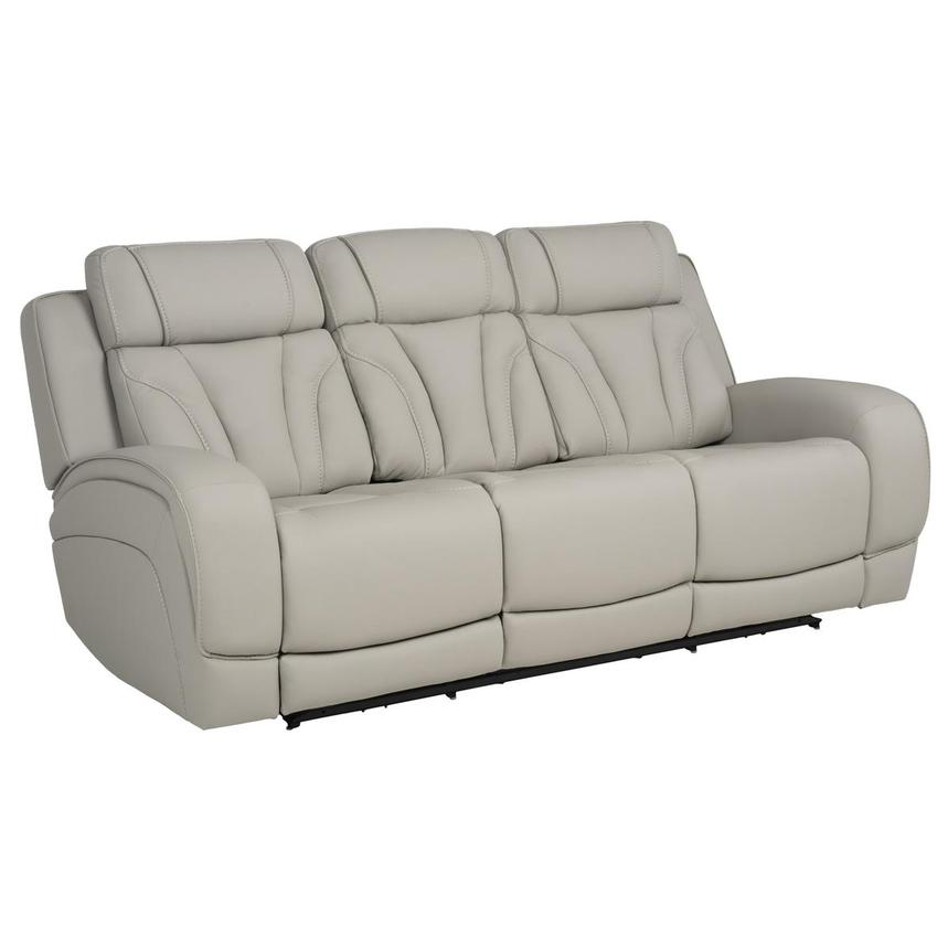 Kylo Light Gray Power Motion Leather Sofa alternate image, 4 of 13 images.