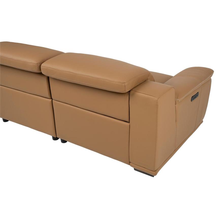 Davis 2.0 Tan Leather Power Reclining Sectional with 5PCS/3PWR  alternate image, 5 of 11 images.