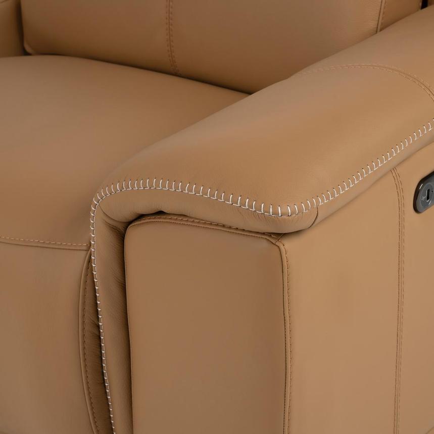 Davis 2.0 Tan Leather Power Reclining Sectional with 5PCS/3PWR alternate image, 9 of 11 images.