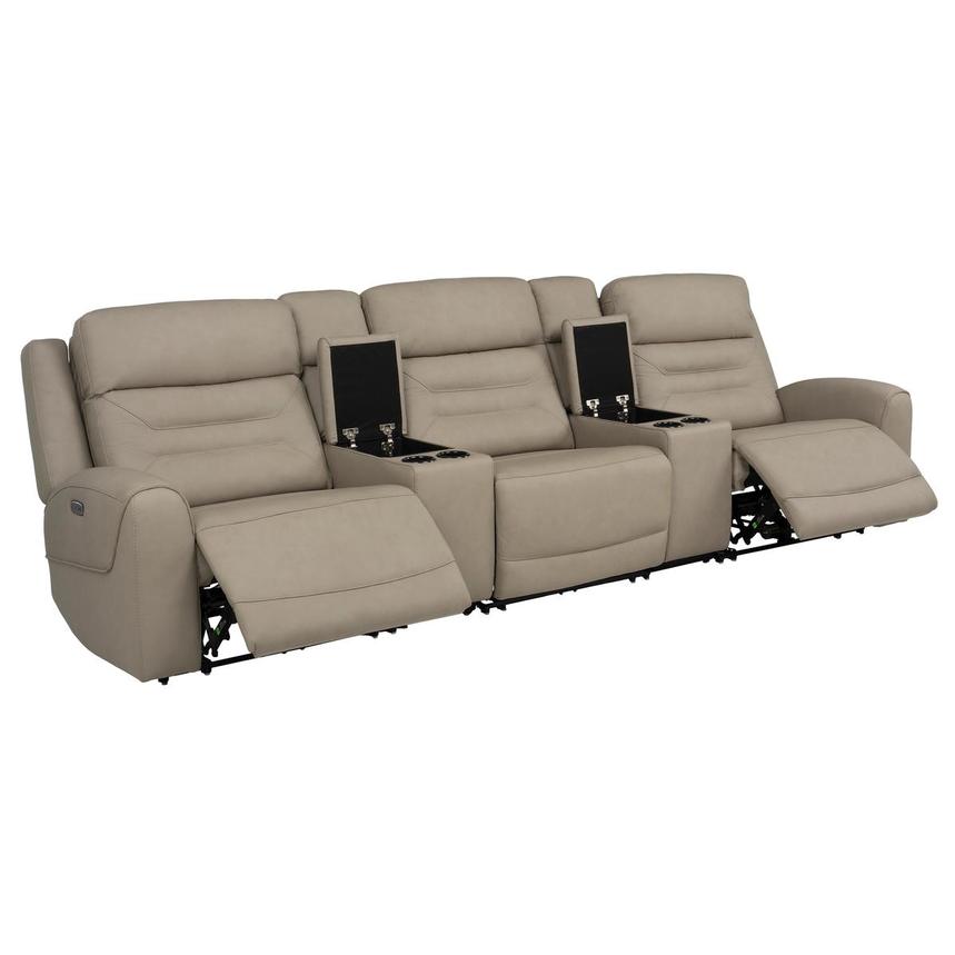 Solstice Home Theater Leather Seating with 5PCS/2PWR alternate image, 4 of 11 images.