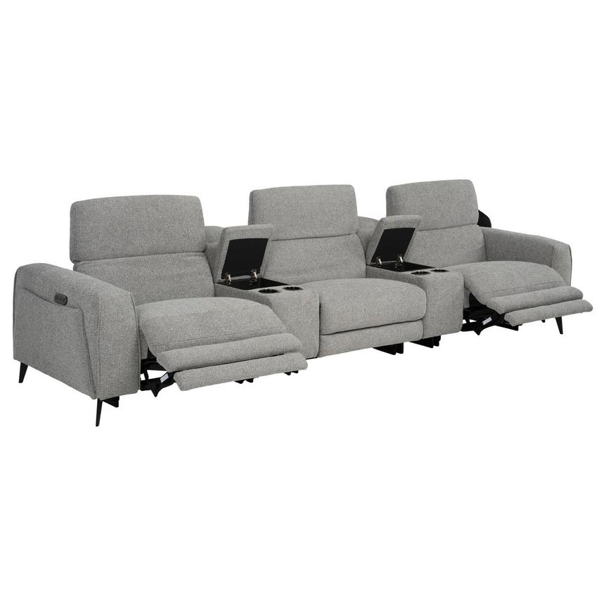 Luke Dark Gray Home Theater Seating with 5PCS/2PWR alternate image, 4 of 12 images.