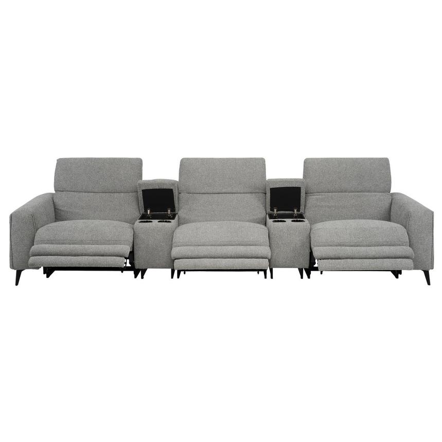 Luke Dark Gray Home Theater Seating with 5PCS/3PWR alternate image, 2 of 12 images.