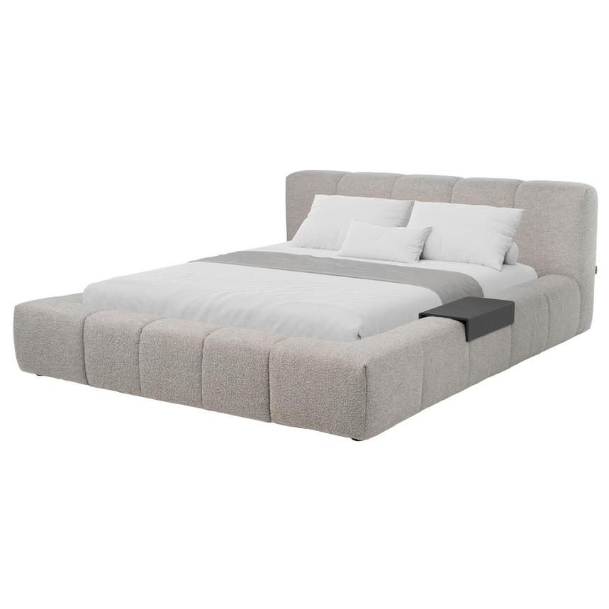 Annie Gray Queen Platform Bed w/Trays  main image, 1 of 11 images.