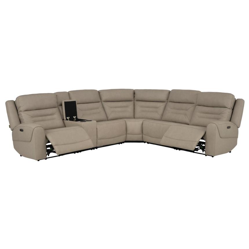 Solstice Leather Power Reclining Sectional with 6PCS/2PWR  alternate image, 3 of 11 images.