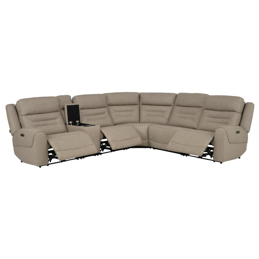 Solstice Leather Power Reclining Sectional with 6PCS/3PWR  alternate image, 3 of 11 images.