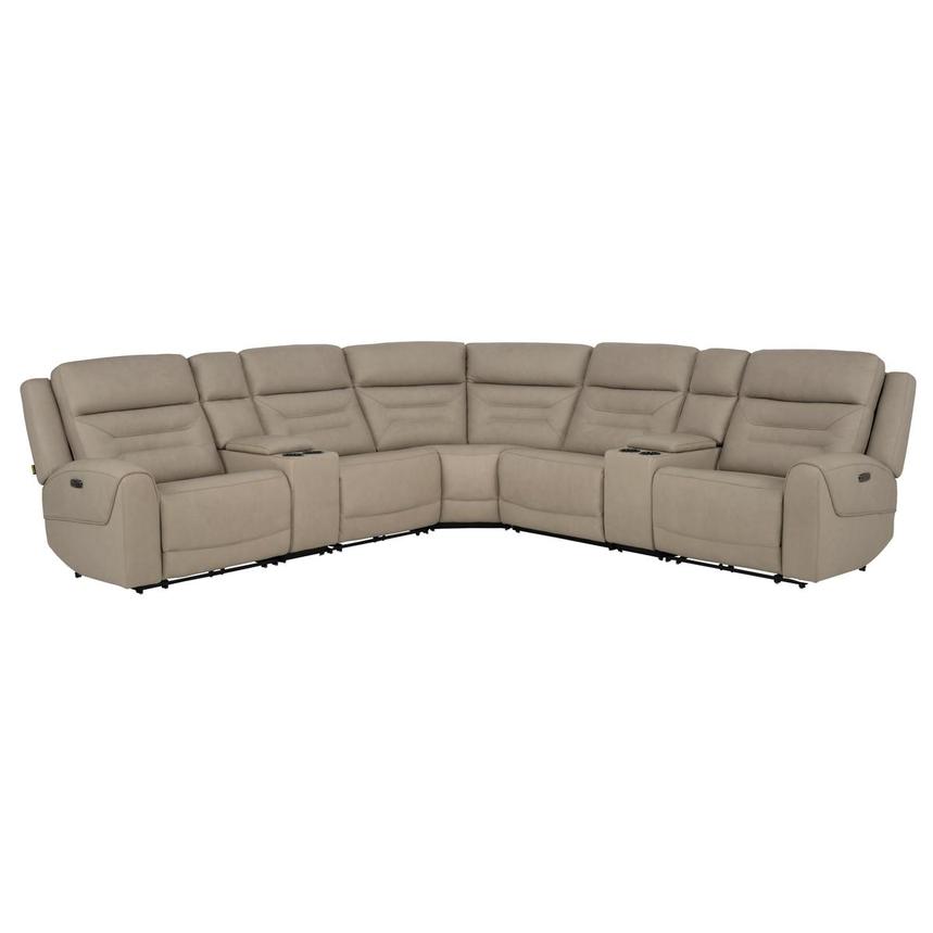 Solstice Leather Power Reclining Sectional with 7PCS/3PWR  main image, 1 of 12 images.