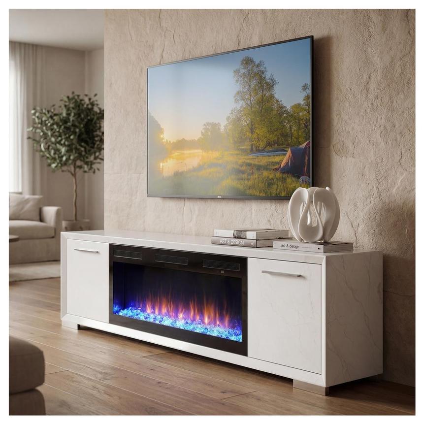 Kaia Gray Electric Fireplace w/Remote Control alternate image, 2 of 10 images.
