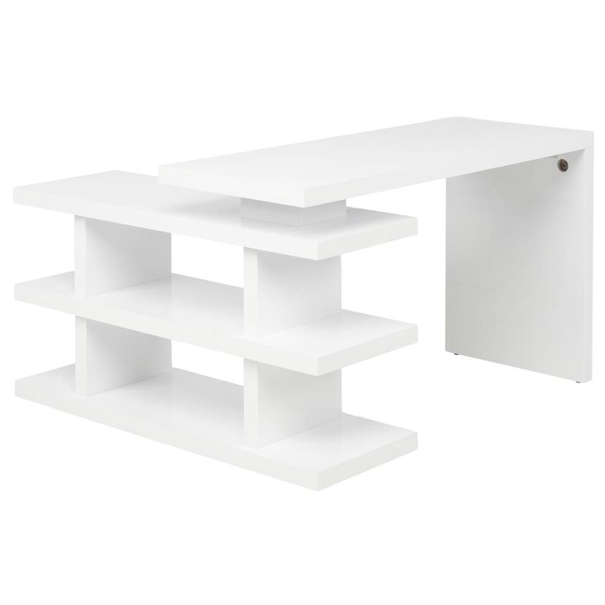 Steps White L-Shaped Desk  alternate image, 5 of 10 images.
