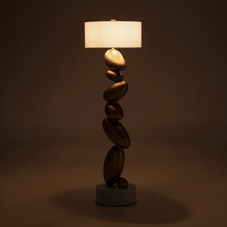 Aura Pebbles Champagne Floor Lamp alternate image, 4 of 10 images.