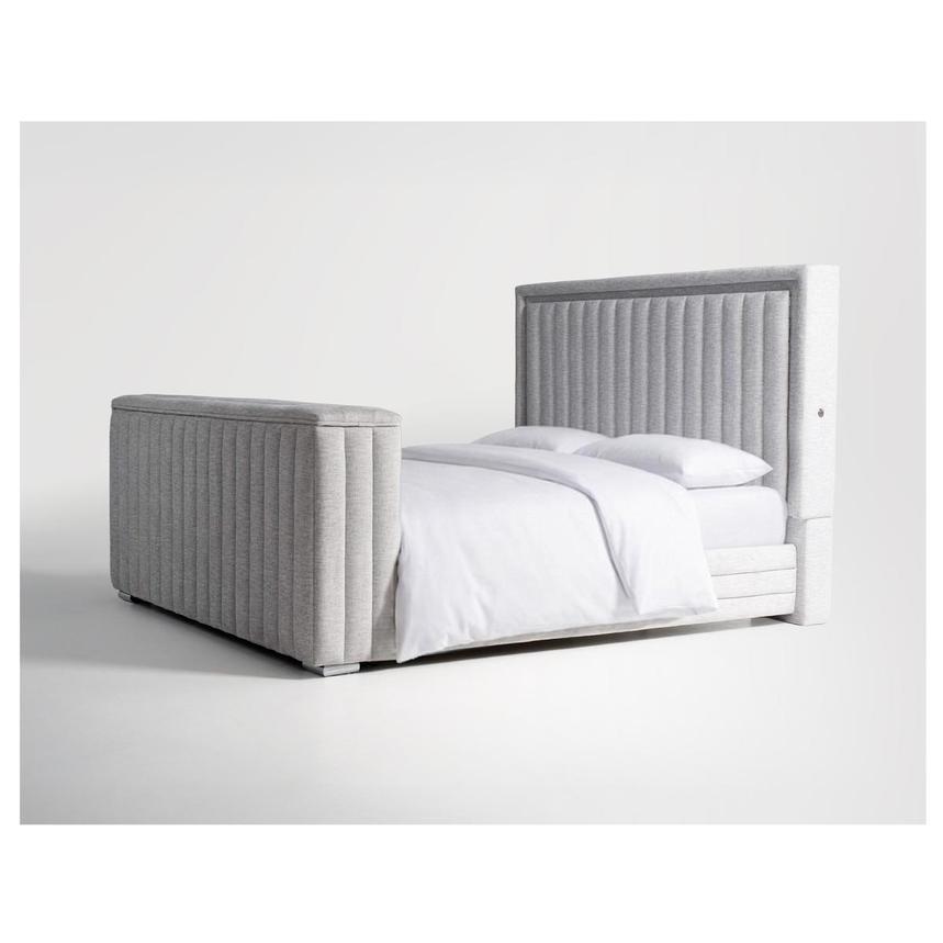 Ellia King Panel Bed w/LED Lights, TV Lift & Fireplace  alternate image, 6 of 13 images.