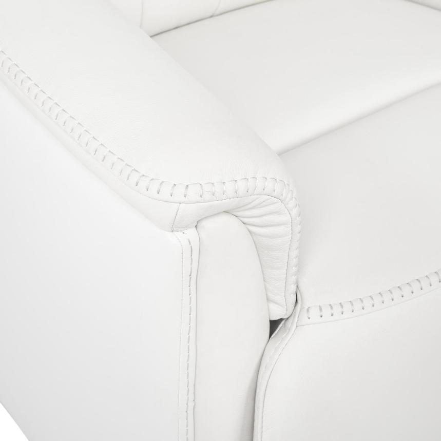LuxTone White Leather Power Tilt Recliner  alternate image, 11 of 14 images.