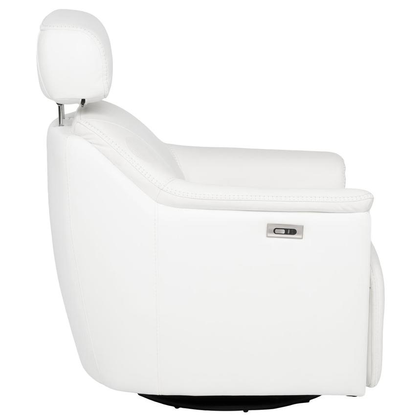 LuxTone White Leather Power Tilt Recliner alternate image, 4 of 14 images.
