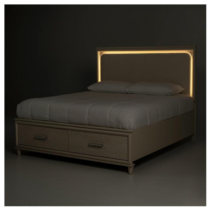 Magnolia Queen Storage Bed w/Light alternate image, 4 of 11 images.