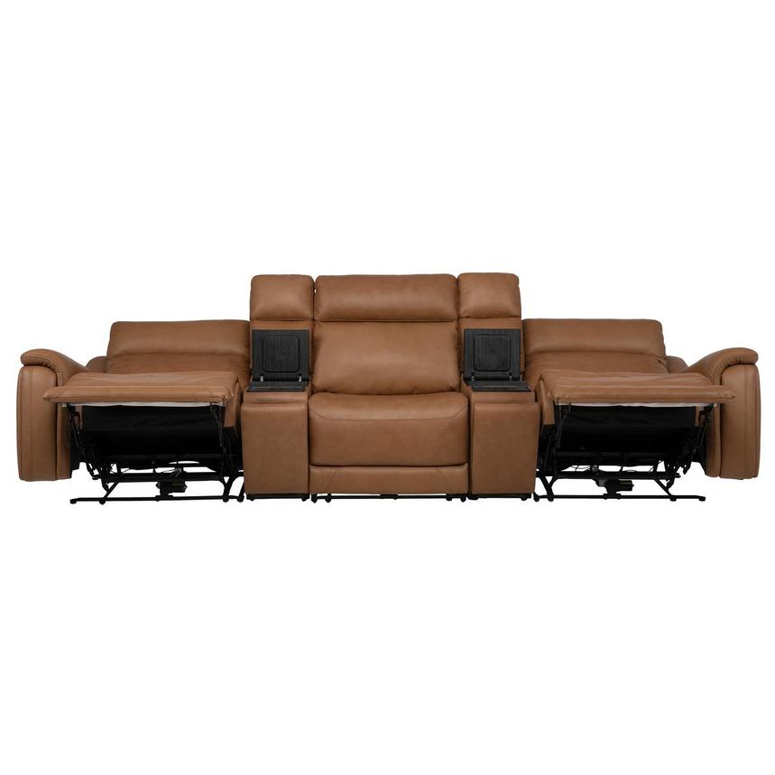 Venus  5PCS/2PWR Home Theater Leather Seating w/Beverage Cooler  alternate image, 4 of 16 images.