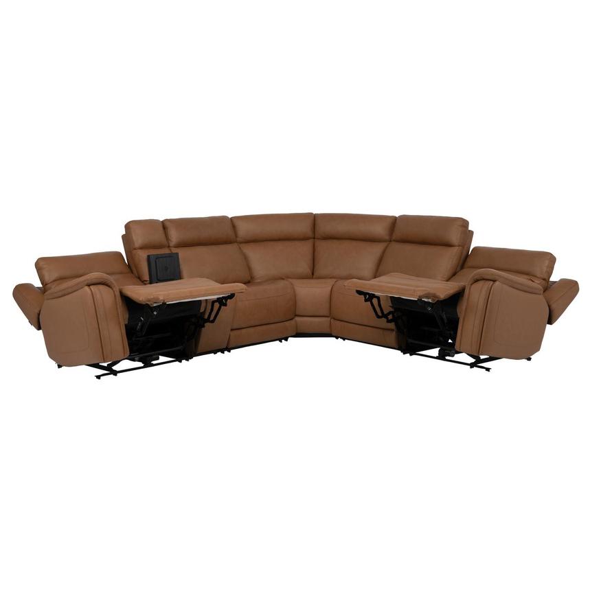 Venus  6PCS/2PWR Leather Power Reclining Sectional w/Beverage Cooler  alternate image, 4 of 14 images.