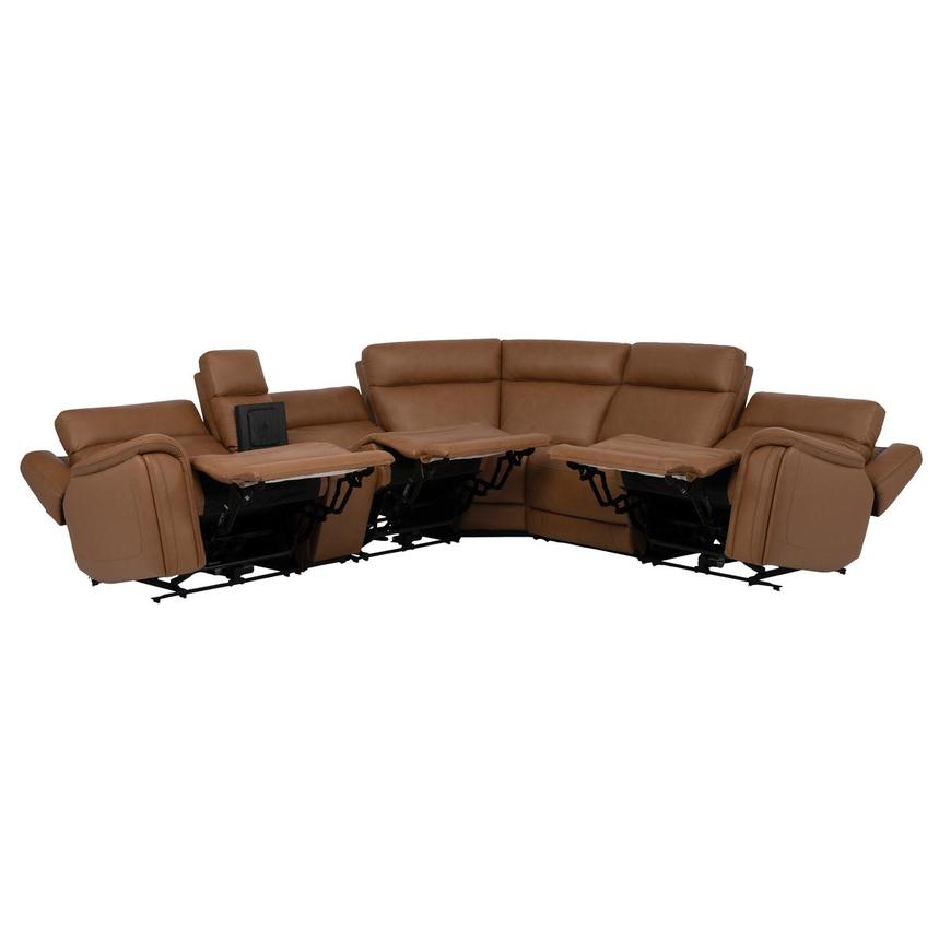 Venus 6PCS/3PWR Leather Power Reclining Sectional w/Beverage Cooler alternate image, 6 of 18 images.