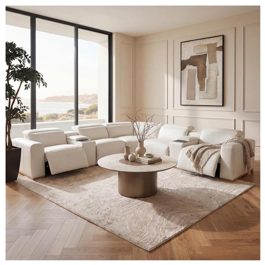 Galak Leather Power Reclining Sectional with 6PCS/3PWR alternate image, 2 of 10 images.