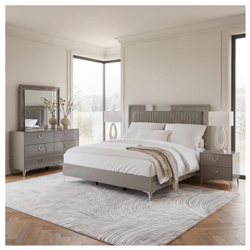 Adel Queen Platform Bed w/Light alternate image, 2 of 9 images.