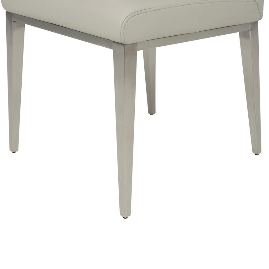 Celeste Gray Leather Side Chair  alternate image, 7 of 8 images.