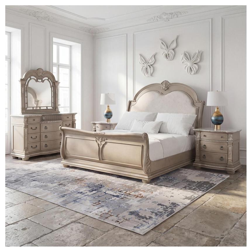 Coventry Gray Queen Sleigh Bed alternate image, 2 of 10 images.